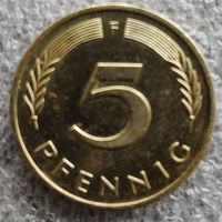 Германия 5 пфеннигов 1992 г.  F
