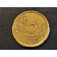 Испания 20 евроцентов 1999