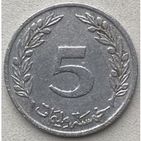 Тунис 5 миллимов 1960 г.