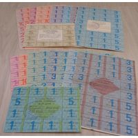 Карточки потребителя (спажыуца) / купоны Беларуси 1992 г., 2 выпуска, 20 шт.