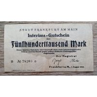 Werty71 Германия 500000 марок 1923 банкнота Франкфурт-на-Майне