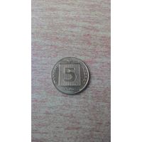 Израиль, 5 агорот 1987 "Ханука".