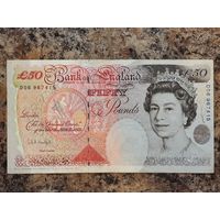 50 фунтов 1994 г. Номер D06 967415