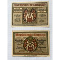 75 и 75 пфенингов (нотгельды) 1921 г. Германия.