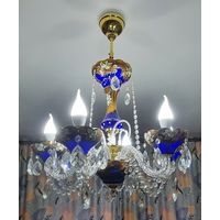 Люстра Богемский хрусталь - золотая лепка