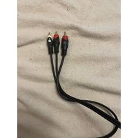 Аудио-кабель 1xMini-Jack 2xRCA новый