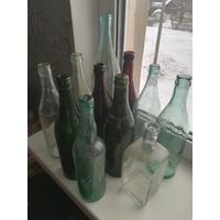 Старинные бутылки. Есть клейма. С рубля.