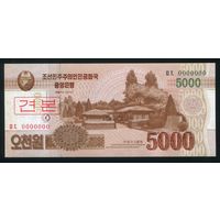 Северная Корея. КНДР 5000 вон 2013 г. P67s. Образец. UNC