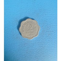 Индия 2 пайса 1957 год состояние монетный двор Мумбаи