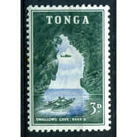 Британский протекторат - Королевство Тонга - 1953г. - ландшафты, 3 P - 1 марка - MLH [Mi 103]. #4-B5-106-A-1