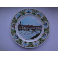 Тарелка настенная Флоренция. Старый мост.