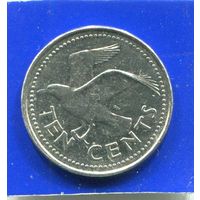 Барбадос 10 центов 2004