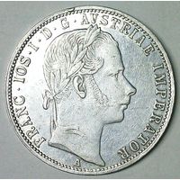 АВСТРИЯ 1 флорин 1861 год "ФРАНЦ ИОСИФ I" серебро