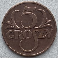 Польша 5 грошей 1937 г.