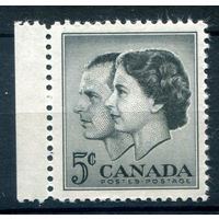 Канада - 1957г. - визит королевской четы - 1 марка - полная серия, MNH [Mi 321]. #3-WB-72-A-2