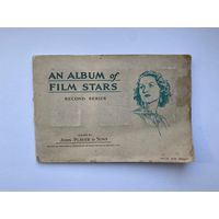 Карточки коллекционные от сигарет, наклеенные в альбом, актеры, 1930-е.