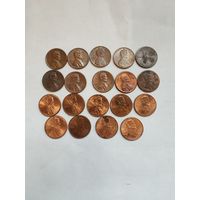 1 цент разных годов 19 шт. . СМОТРИТЕ ДР. МОИ ЛОТЫ! Большая распродажа!