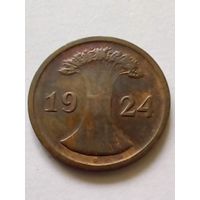 Германия 2 рейхспфеннинга 1924D