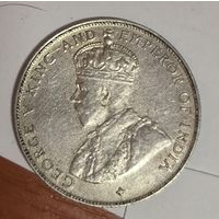 С рубля без мц! 50 центов 1920 Сеттл-стрейтс серебро