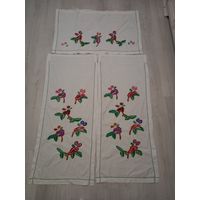 Шторки, занавески вышитые старинные, цена за комплект