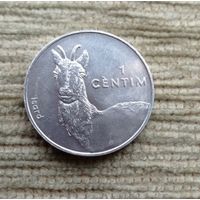 Werty71 Андорра 1 сантим 2002 Пиренейская серна