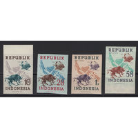 Индонезия 1949 ** UPU Почтовый союз, серия 4 марки б/зуб