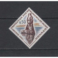 Монако 1961** Защита памятников Нубии Сфинкс Рамсеса II с Аллеи Сфинксов храма в Вади-эс-Себуа