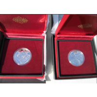 Памятные монеты из серии Слуцкія паясы. Шляхецкі касцюм. Костюм шляхтича и Метки - 1 рубль.