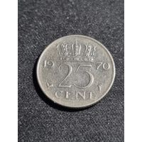 Нидерланды 25 центов 1970