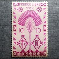 Марка Мадагаскар 1943 год Дерево путешественника