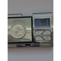 5 лир Италия 1927 года. Король Виктор Эммануил III (1900 - 1946). Серебро 835. Монета не чищена. L45459.