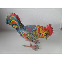 Жестяная заводная игрушка "Петух".