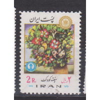 Флора цветы Неделя защиты детей Иран 1976 год лот 14