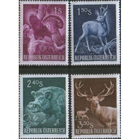 Полная серия из 4 марок 1959г. Австрия "Охотничий конгресс в Вене" MNH
