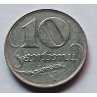 Латвия. 10 сантимов 1922 года.