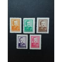 Польша 1948 Неполная серия марок "Президент Болеслав Берут" (чистые**) Mi.518-520,522-523 каталог 2.10 евро