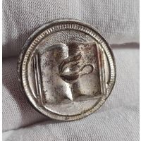 Кокарда гимназиста, межвоенная Польша, серебрение, 1930-е годы, СОХРАН!