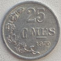 Люксембург 25 сантимов 1970 г.