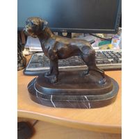 Статуэтка "бульдог". Медное литьё. Европа