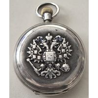 Часы НАГРАДНЫЕ Серебряные 84 проба..  КАРМАННЫЕ ЧАСЫ. ПАВЕЛ БУРЕ.  на ходу. (рабочие)