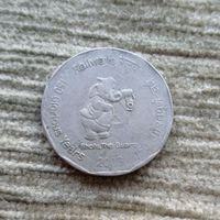 Werty71 Индия 2 рупии 2003 150 лет Индийским железным дорогам Слон
