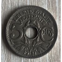 Монета 25 сантимов 1921 год. Франция. С рубля без МЦ.