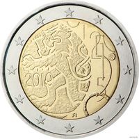 2 евро 2010 Финляндия 150 лет финской марке UNC из ролла