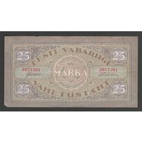 Эстония 25 марок 1922 года. Тип Р-54a. Состояние VF+