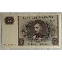 Банкнота Швеция 5 крон 1956 год - Густав VI Адольф