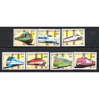 Локомотивы Кампучия 1989 год серия из 7 марок