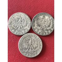 2 злотых 1932-34г.цена за все.