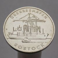 ГДР 5 марок 1988 30 лет порту города Росток