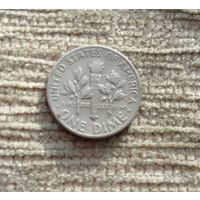 Werty71 США 1 дайм 10 центов 1967 Рузвельт Факел