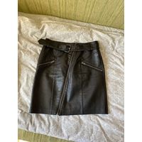 Новая кожаная юбка с замком и поясом Pepe Jeans, S